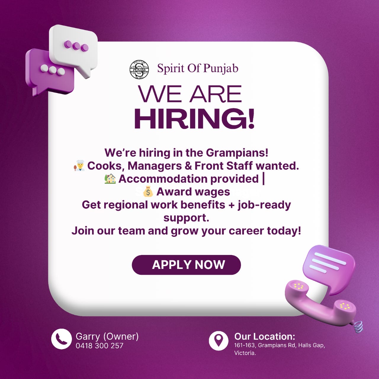 Hiring restaurants staff